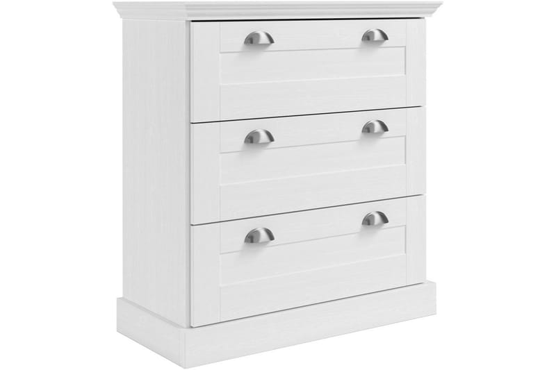 Kommode Motala 75x35x80 cm, Hvid - 75x35x80 cm, Hvid - Opbevaring - Opbevaringsmøbler - Kommode