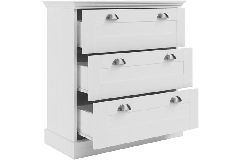 Kommode Motala 75x35x80 cm, Hvid - 75x35x80 cm, Hvid - Opbevaring - Opbevaringsmøbler - Kommode