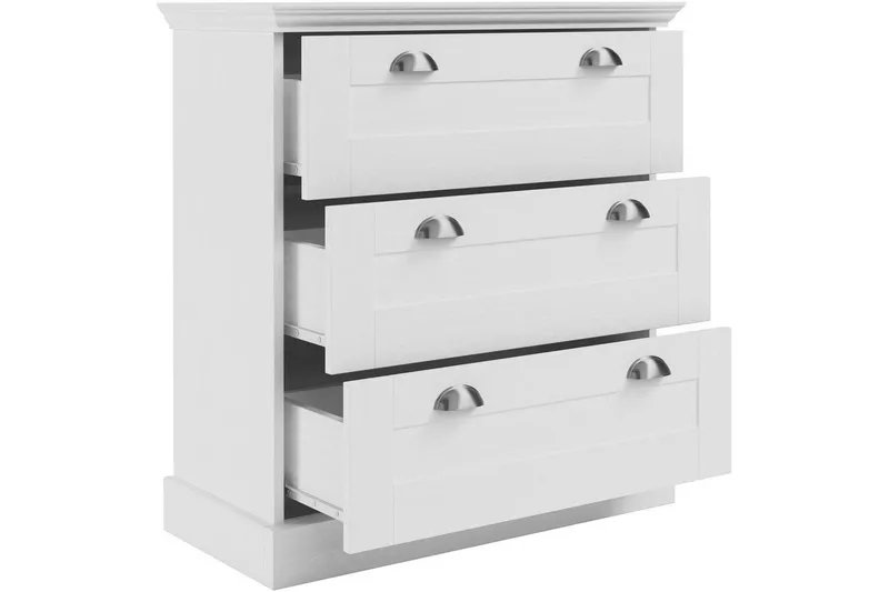 Kommode Motala 75x35x80 cm, Hvid - 75x35x80 cm, Hvid - Opbevaring - Opbevaringsmøbler - Kommode - Entrékommode