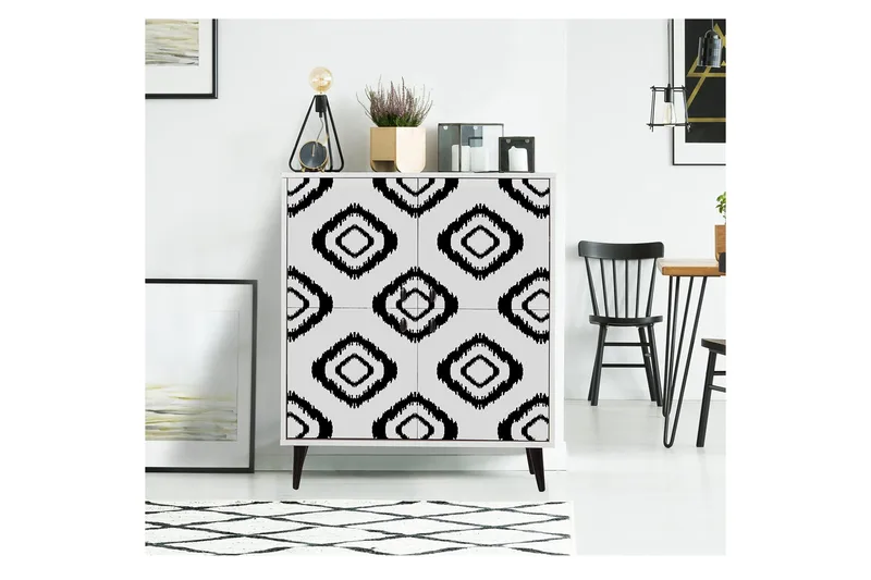 Multi Purpose Cabinet Hvid| Sort - Opbevaring - Opbevaringsmøbler - Kommode