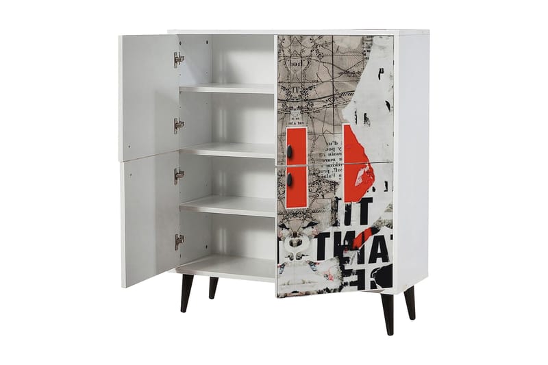 Multi Purpose Cabinet Hvid| Sort - Opbevaring - Opbevaringsmøbler - Kommode