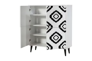 Multi Purpose Cabinet Hvid| Sort - Opbevaring - Opbevaringsmøbler - Kommode