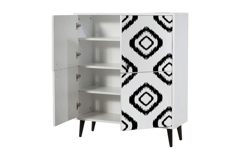 Multi Purpose Cabinet Hvid| Sort - Opbevaring - Opbevaringsmøbler - Kommode