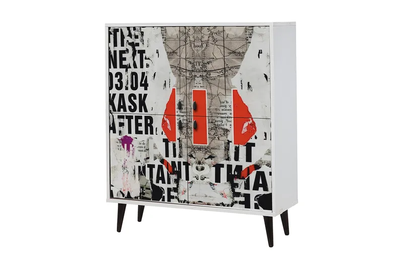 Multi Purpose Cabinet Hvid| Sort - Opbevaring - Opbevaringsmøbler - Kommode