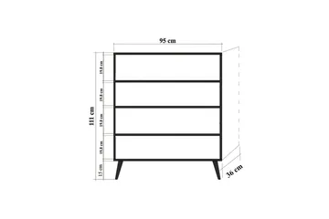 Multi Purpose Cabinet Hvid| Sort - Opbevaring - Opbevaringsmøbler - Kommode