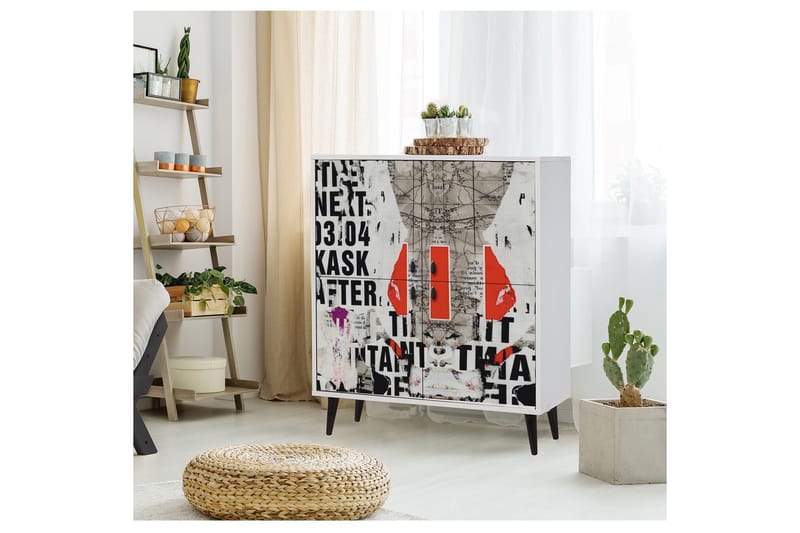 Multi Purpose Cabinet Hvid| Sort - Opbevaring - Opbevaringsmøbler - Kommode