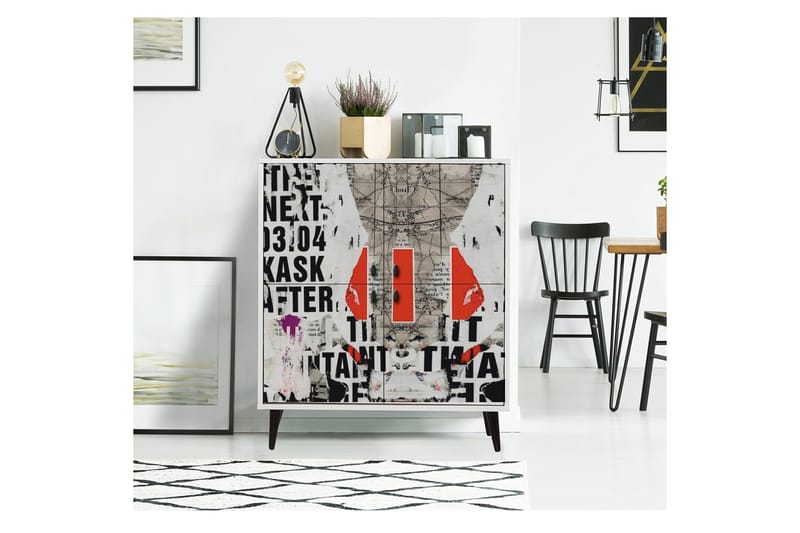 Multi Purpose Cabinet Hvid| Sort - Opbevaring - Opbevaringsmøbler - Kommode