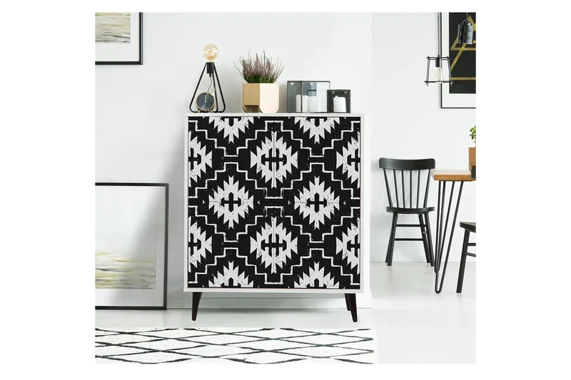 Multi Purpose Cabinet Hvid| Sort - Opbevaring - Opbevaringsmøbler - Kommode