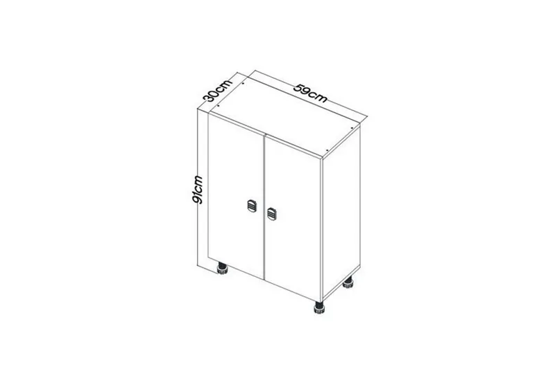 Multifunktionsskab Sourav Atlantisk Fyr / Hvid - Brun/Hvid - Opbevaring - Opbevaringsmøbler - Kommode - Entrékommode