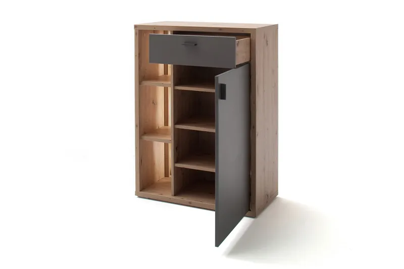 Nacimento Kommode 37x76 cm - Grå/Natur - Opbevaring - Opbevaringsmøbler - Kommode - Entrékommode