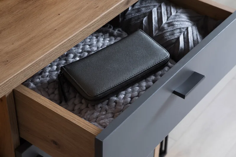 Nacimento Kommode 37x76 cm - Grå/Natur - Opbevaring - Opbevaringsmøbler - Kommode - Entrékommode