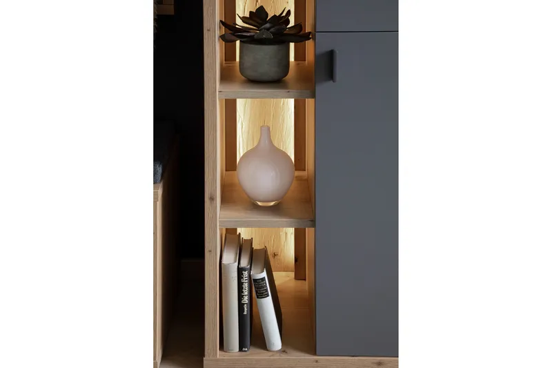 Nacimento Kommode 37x76 cm - Grå/Natur - Opbevaring - Opbevaringsmøbler - Kommode - Entrékommode