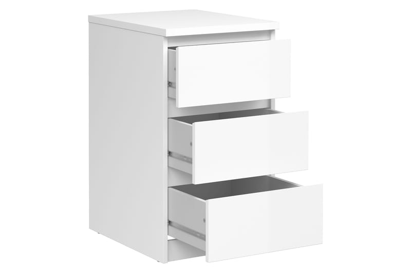 Naia Kommode 40 cm 3 Skuffer - Hvid/Højglans - Opbevaring - Opbevaringsmøbler - Kommode
