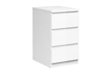 Naia Kommode 40 cm 3 Skuffer - Hvid/Højglans - Opbevaring - Opbevaringsmøbler - Kommode