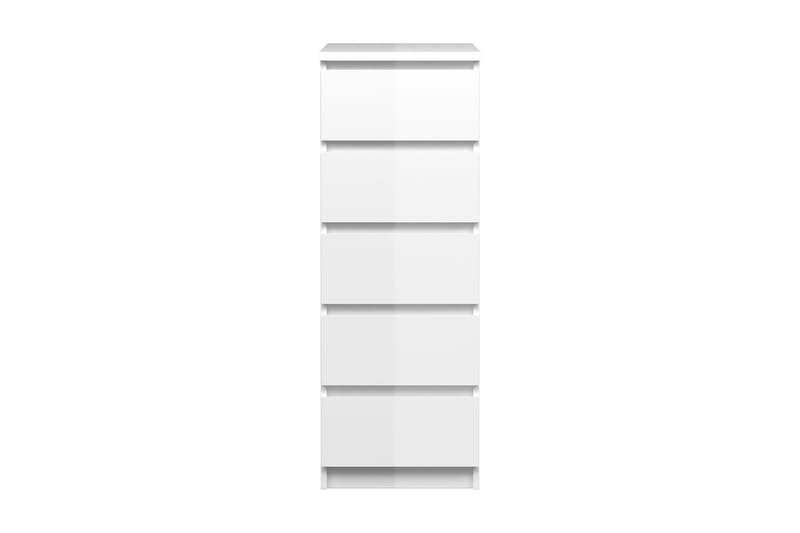 Naia Kommode 40 cm 5 Skuffer - Hvid/Højglans - Opbevaring - Opbevaringsmøbler - Kommode - Entrékommode