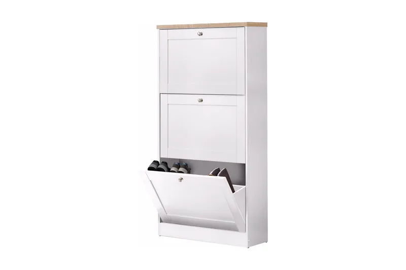 Naveen Skokasse 70x130 cm - hvid/Brun - Opbevaring - Skoopbevaring - Skokasse