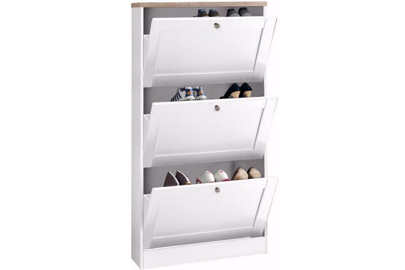 Naveen Skokasse 70x130 cm - hvid/Brun - Opbevaring - Skoopbevaring - Skokasse