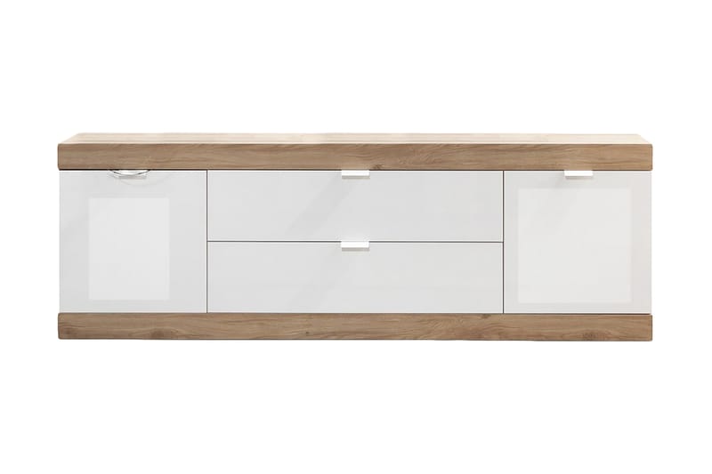 Nicery Kommode 180 cm - Hvid/Brun - Opbevaring - Opbevaringsmøbler - Kommode