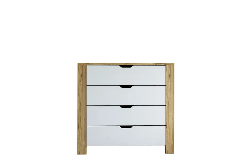 Nordhs Kommode 90 cm, Lysbrun/Hvid