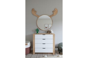 Nordhs Kommode 90 cm - Lysbrun/Hvid - Opbevaring - Opbevaringsmøbler - Kommode - Entrékommode