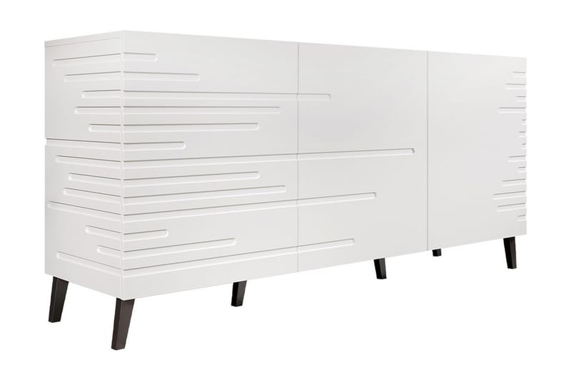 Novaj Kommode 40x155 cm - Hvid/Sort - Entréopbevaring - Entrékommode - Kommode