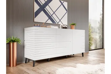 Novaj Kommode 40x155 cm - Hvid/Sort - Opbevaring - Opbevaringsmøbler - Kommode