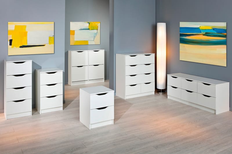 Novalis Kommode 40 cm Mellem - Hvid - Opbevaring - Opbevaringsmøbler - Kommode - Entrékommode