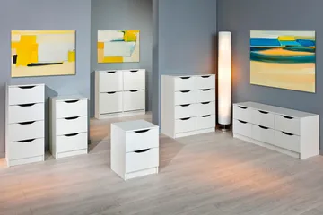 Novalis Kommode 40 cm Mellem - Hvid - Opbevaring - Opbevaringsmøbler - Kommode - Entrékommode