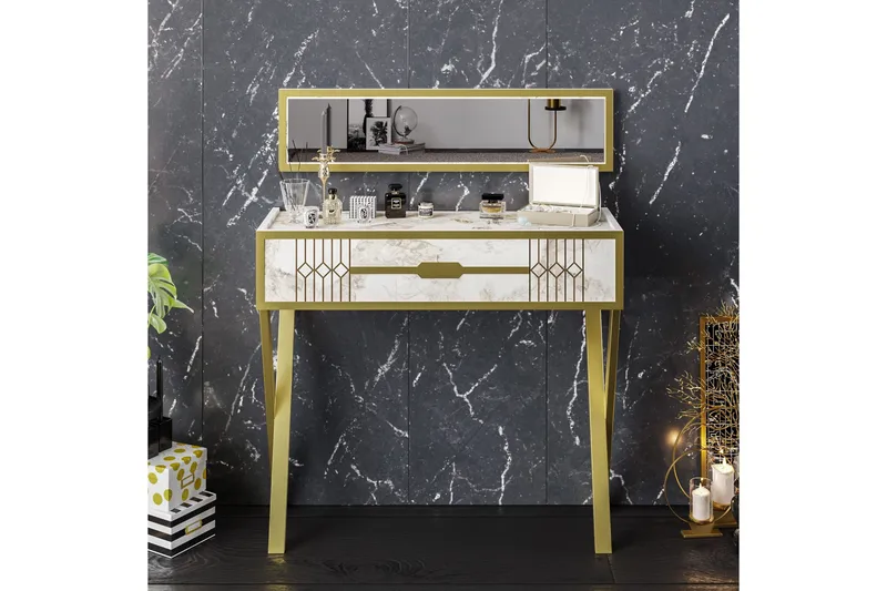 Ocotla Kommode 90x32 cm Skuffe - Hvid - Opbevaring - Opbevaringsmøbler - Kommode - Entrékommode