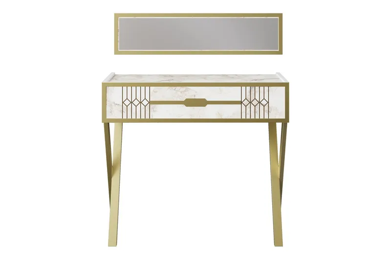 Ocotla Kommode 90x32 cm Skuffe - Hvid - Møbler - Borde - Sminkebord & konsolbord