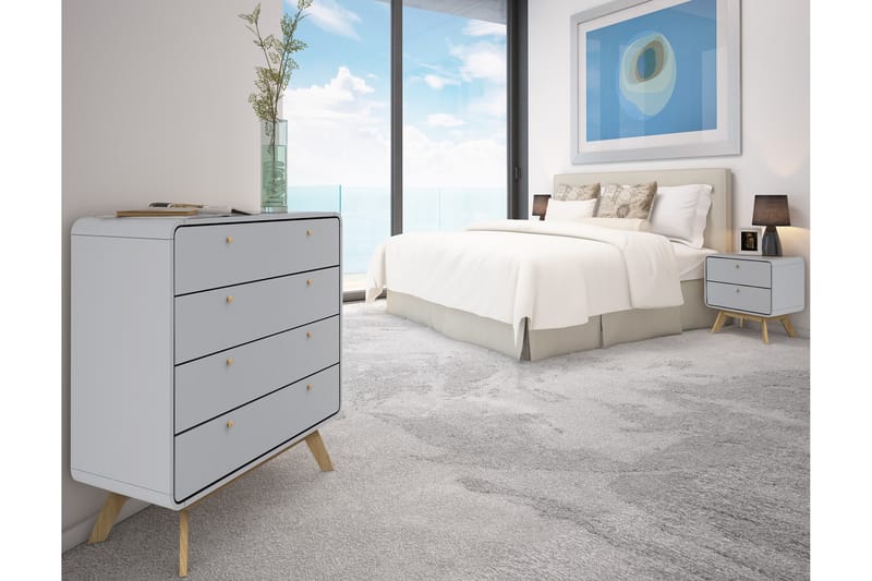 Olivet Kommode 80x39 cm - Grå - Opbevaring - Opbevaringsmøbler - Kommode - Entrékommode