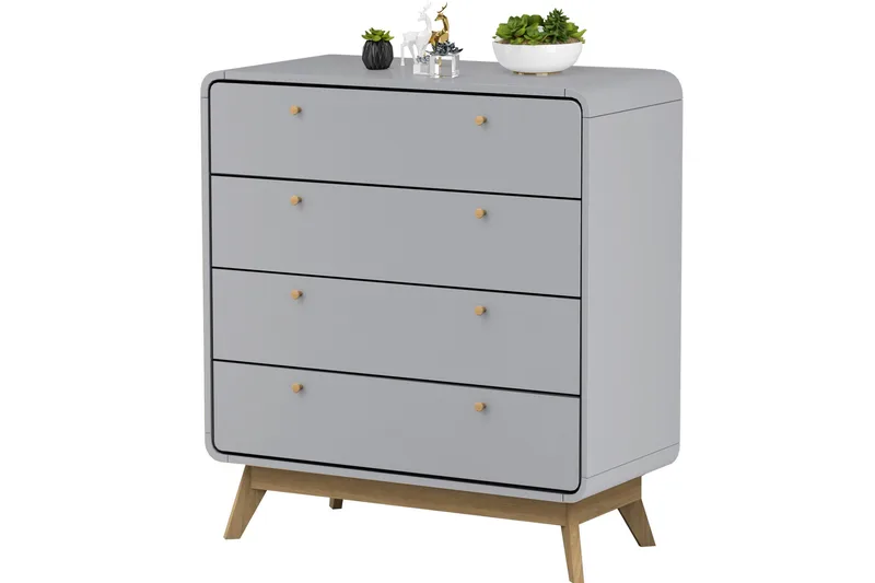 Olivet Kommode 80x39 cm - Grå - Opbevaring - Opbevaringsmøbler - Kommode - Entrékommode