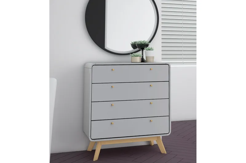 Olivet Kommode 80x39 cm - Grå - Opbevaring - Opbevaringsmøbler - Kommode - Entrékommode