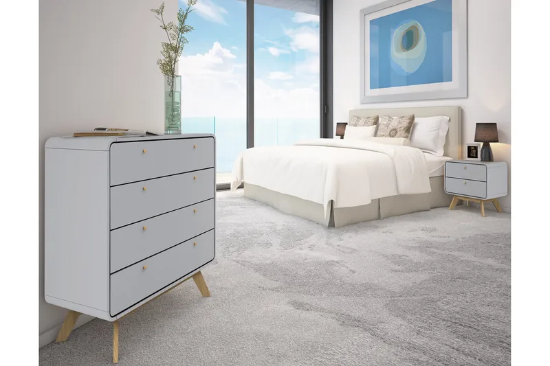 Olivet Kommode 80x39 cm - Grå - Opbevaring - Opbevaringsmøbler - Kommode - Entrékommode