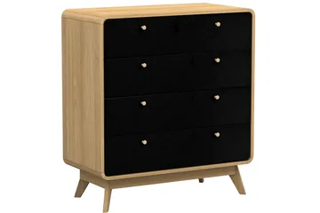 Olivet Kommode 80x39 cm - Natur/Sort - Opbevaring - Opbevaringsmøbler - Kommode - Entrékommode