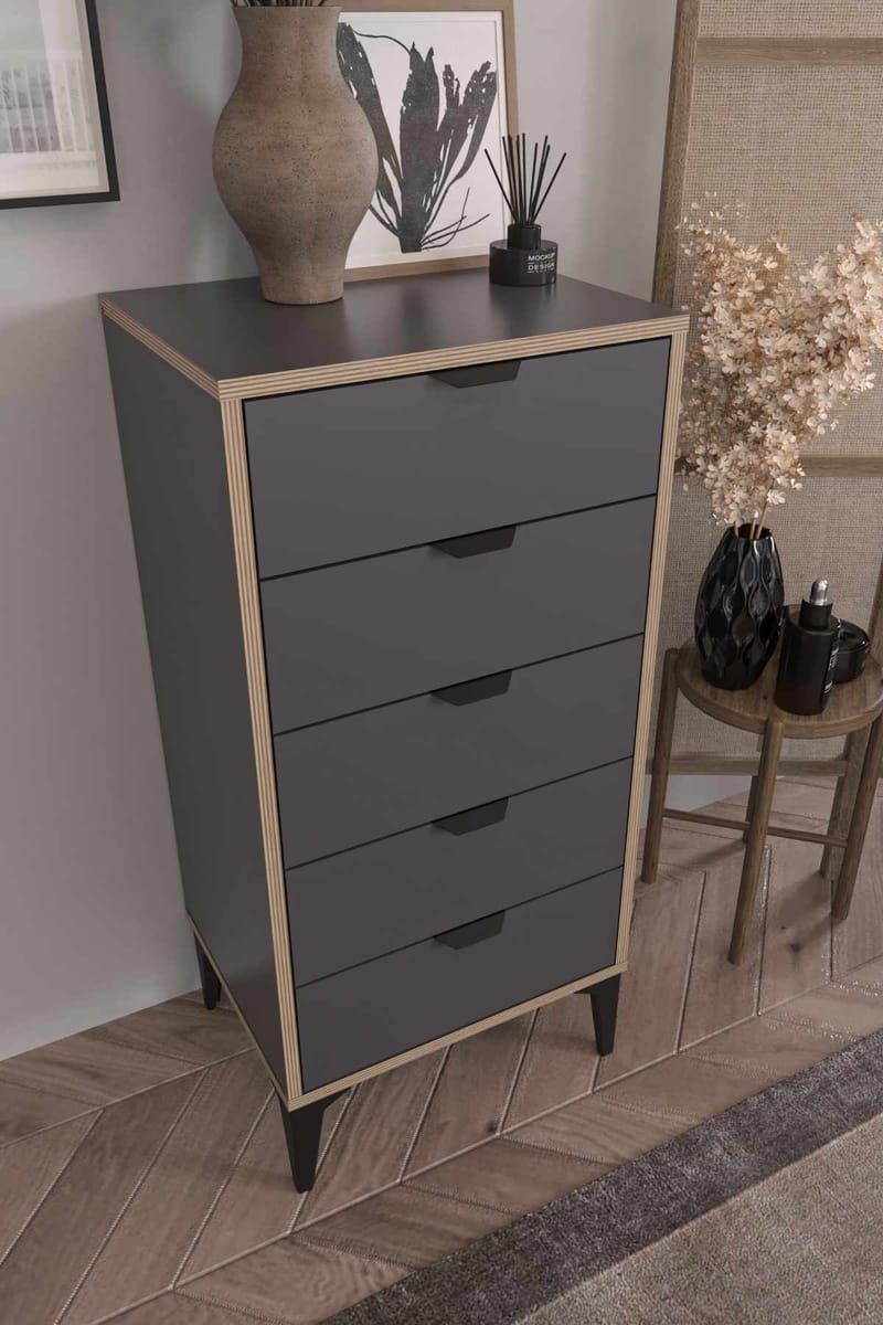 Olyros kommode 105 cm - Antracit - Opbevaring - Opbevaringsmøbler - Kommode - Entrékommode