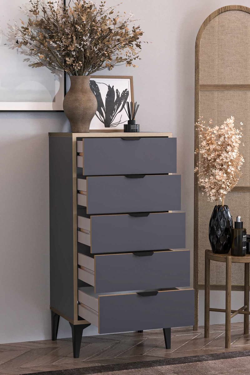 Olyros kommode 105 cm - Antracit - Opbevaring - Opbevaringsmøbler - Kommode - Entrékommode