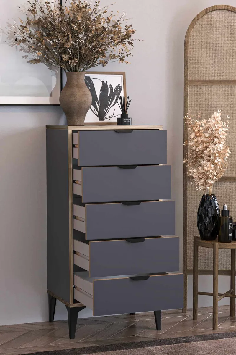 Olyros kommode 105 cm - Antracit - Opbevaring - Opbevaringsmøbler - Kommode - Entrékommode