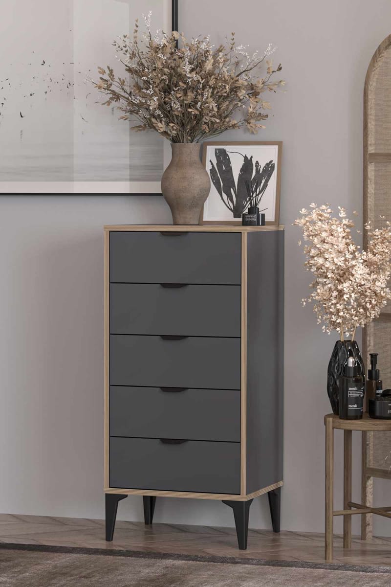 Olyros kommode 105 cm - Antracit - Opbevaring - Opbevaringsmøbler - Kommode - Entrékommode