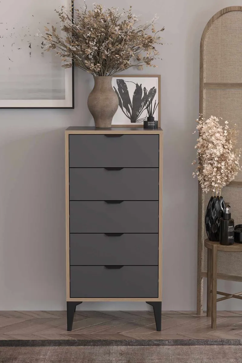 Olyros kommode 105 cm - Antracit - Opbevaring - Opbevaringsmøbler - Kommode - Entrékommode