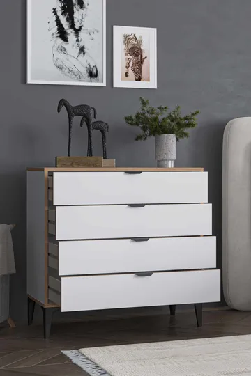 Olyros kommode 90 cm - Hvid - Opbevaring - Opbevaringsmøbler - Kommode - Entrékommode