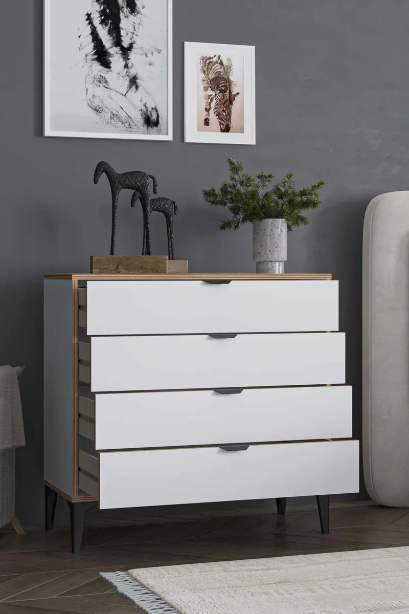 Olyros kommode 90 cm - Hvid - Opbevaring - Opbevaringsmøbler - Kommode - Entrékommode