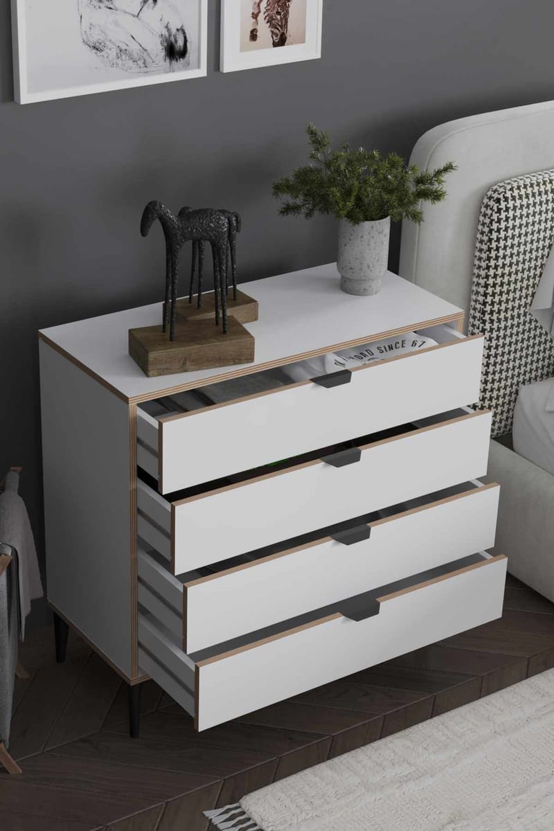 Olyros kommode 90 cm - Hvid - Opbevaring - Opbevaringsmøbler - Kommode - Entrékommode