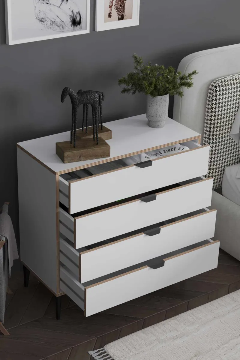Olyros kommode 90 cm - Hvid - Opbevaring - Opbevaringsmøbler - Kommode - Entrékommode