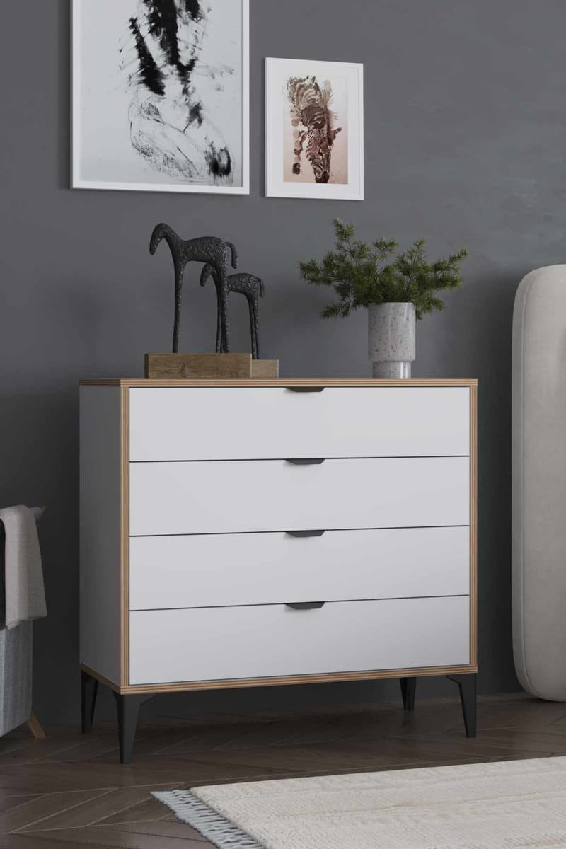 Olyros kommode 90 cm - Hvid - Opbevaring - Opbevaringsmøbler - Kommode - Entrékommode