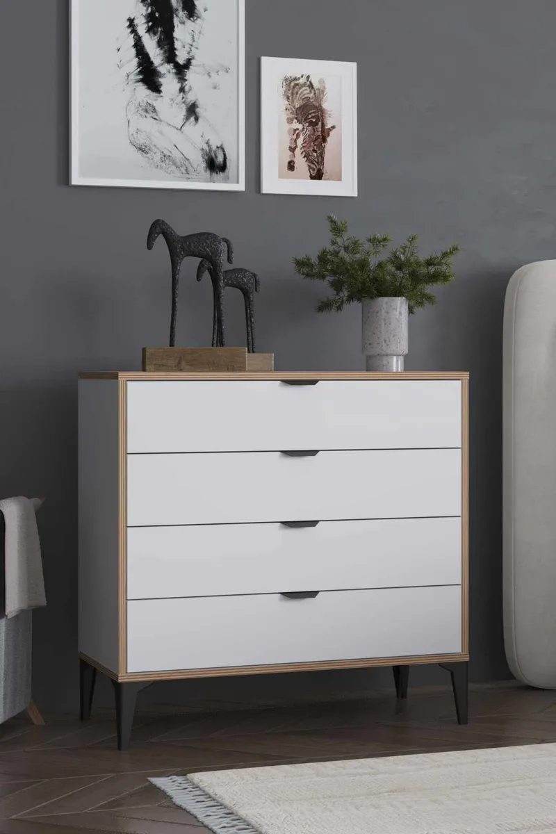 Olyros kommode 90 cm - Hvid - Opbevaring - Opbevaringsmøbler - Kommode - Entrékommode