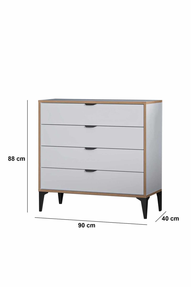 Olyros kommode 90 cm - Hvid - Opbevaring - Opbevaringsmøbler - Kommode - Entrékommode