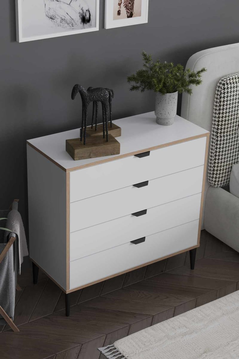 Olyros kommode 90 cm - Hvid - Opbevaring - Opbevaringsmøbler - Kommode - Entrékommode