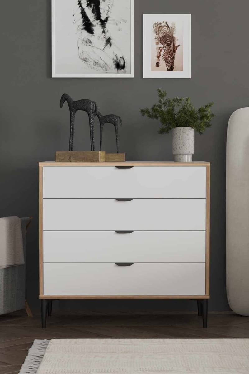 Olyros kommode 90 cm - Hvid - Opbevaring - Opbevaringsmøbler - Kommode - Entrékommode