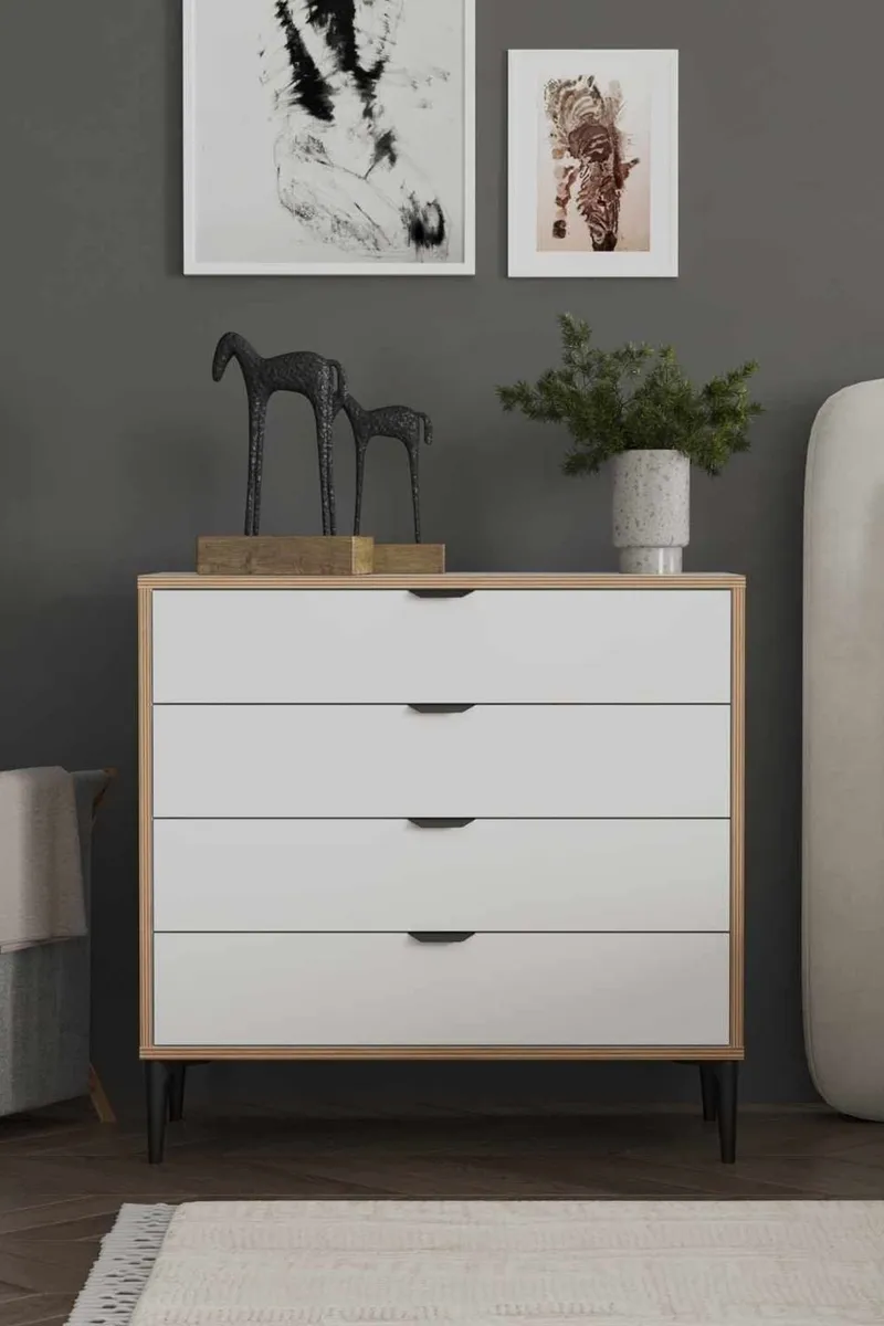 Olyros kommode 90 cm - Hvid - Opbevaring - Opbevaringsmøbler - Kommode - Entrékommode